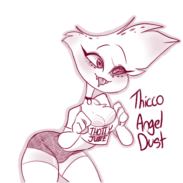 angel_dust_(hazbin_hotel) femboy femboy_focus femboy_only hazbin_hotel tongue_out vivienne_medrano vivziepop