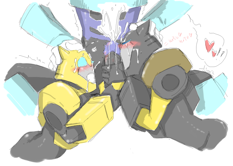 blowjob blurr bumblebee bumblebee_(transformers) facial gay oral tagme tora-shiromaru transformers transformers_animated