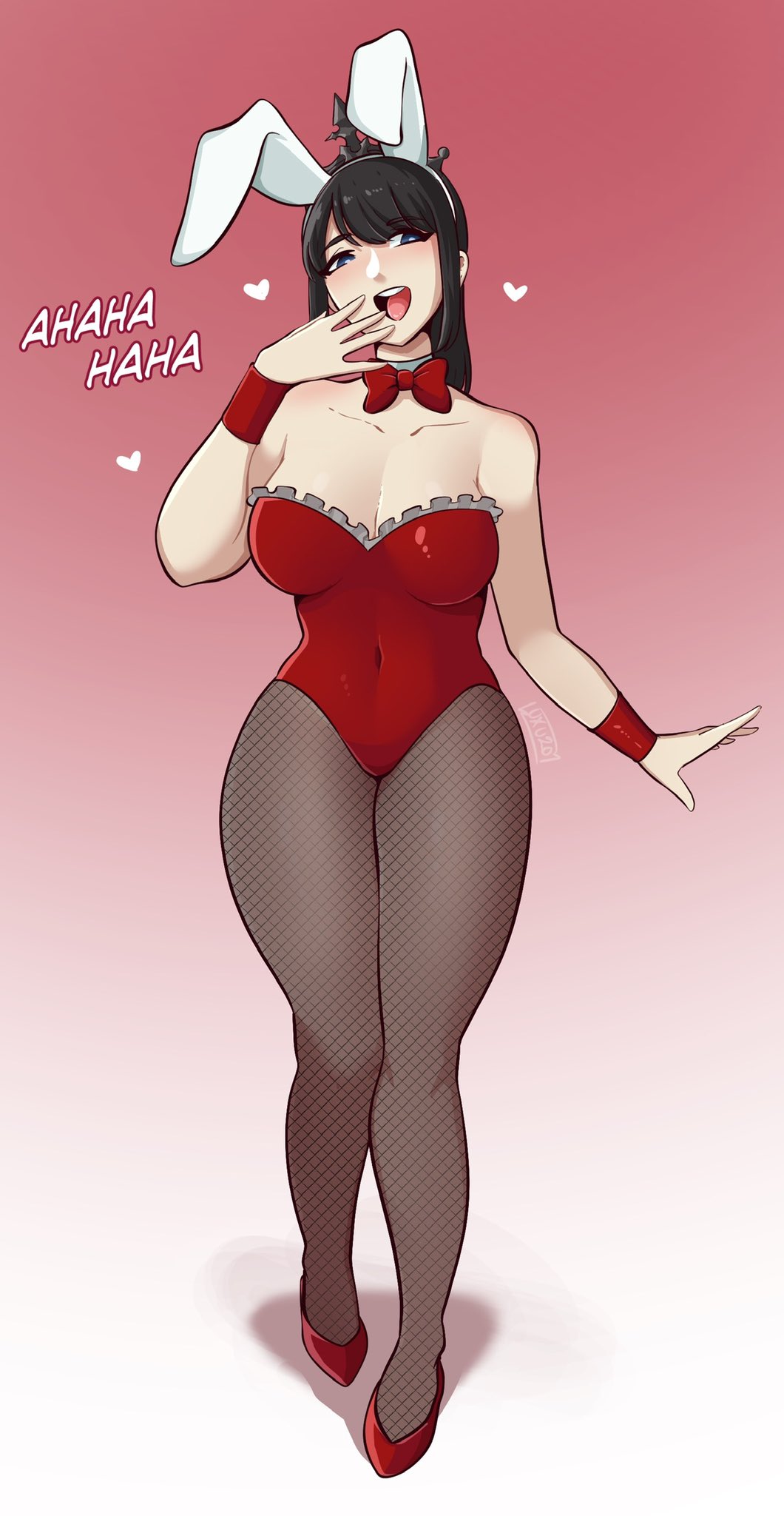 1girls, breasts, bunny ears, bunny girl, bunnysuit, cleavage, female, female only, luxurias, solo