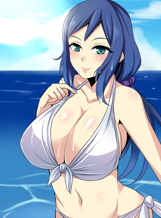 big breasts, breasts, female, female focus, female only, gundam, gundam build fighters, iori rinko, long hair, mature female, milf, nishida megane, solo, solo female, solo focus