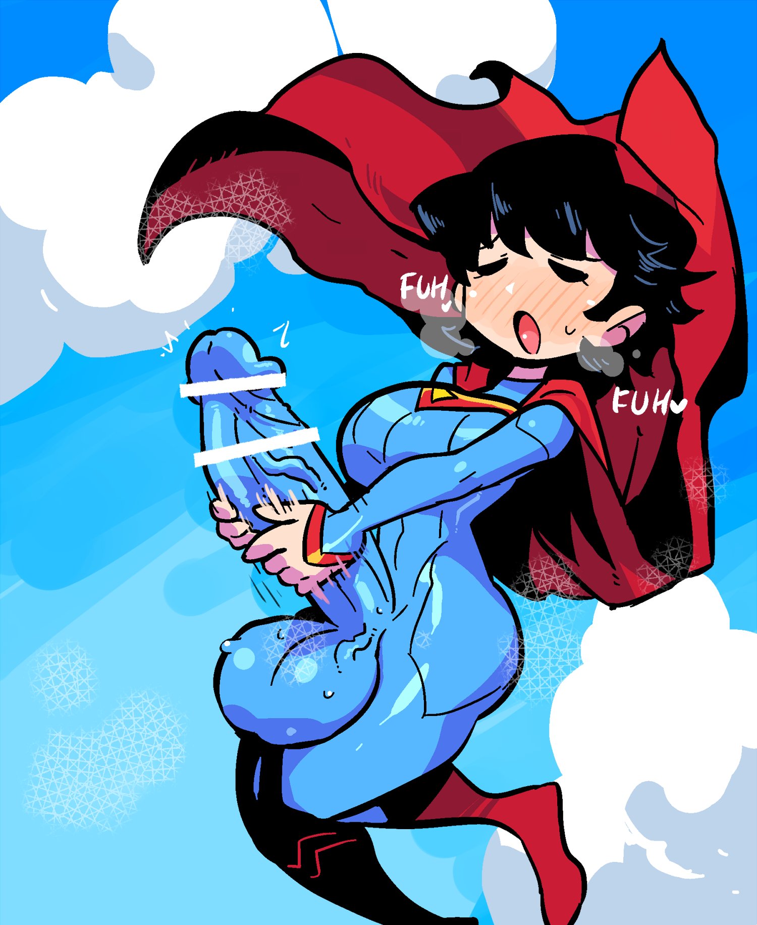 1futa, balls, bar censor, big breasts, black hair, bodysuit, breasts, cape, censored, clara kent, clark kent, clothing, cock sleeve (clothes), cock under clothes, condom clothing, crap-man, dc, dc comics, detailed penis, dickgirl, erect cock, erect dick, erect penis, erect under clothes, erection, erection under clothes, erection under clothing, eyes closed, flying, futa, futa cock, futa only, futa penis, futanari, genitalwear, hard cock, hard dick, hard on, hard penis, heavy breathing, huge balls, huge cock, huge dick, huge penis, intersex, kal-el, large breasts, latex, latex futa, masturbation, motion lines, pale skin, penile masturbation, penis, penis under clothes, rule 63, short hair, skin tight, skin tight clothes, skin tight clothing, skin tight outfit, skin tight suit, skintight, solo, solo futa, superman, superman (clark kent), superman (series), testicles, tight, tight clothes, tight clothing, tight fit