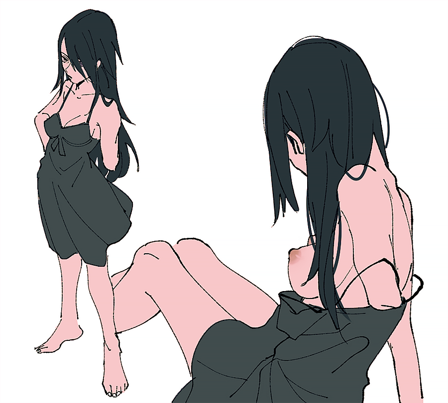 1girls bare_arms bare_shoulders barefoot black_hair boruto:_naruto_next_generations breasts dodo_(artist) dress erect_nipples feet female female_only gender_transformation genderswap genderswap_(mtf) long_hair naruto naruto_(series) naruto_shippuden nipples no_bra perky_breasts purple_eyes rinnegan rule_63 sasuke_uchiha sasuko sleeveless solo solo_female solo_focus standing tagme toes white_background