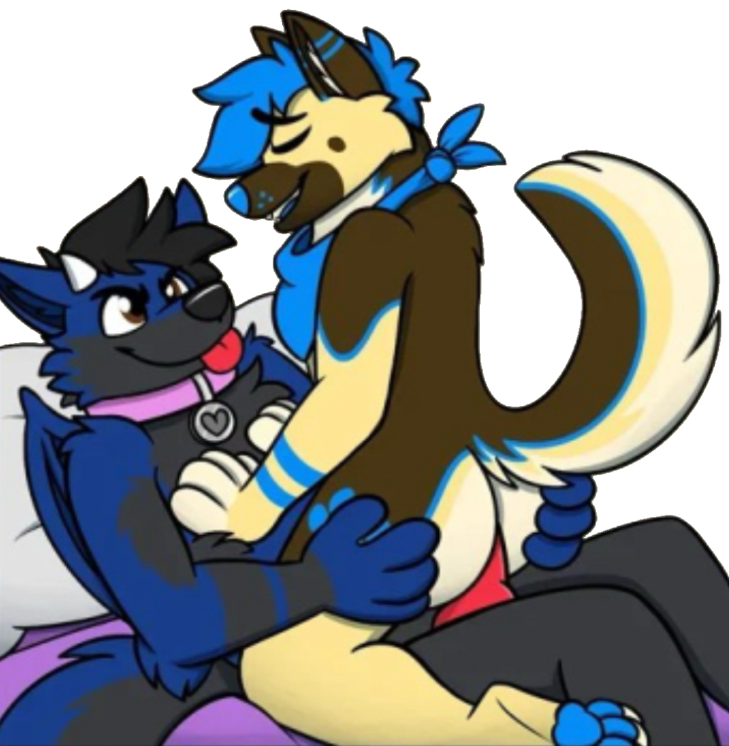 anal blue cheating cowgirl_position dominant fluffy furry gay kerchief nantothedutchie shep_(shepgoesblep) shepgoesblep