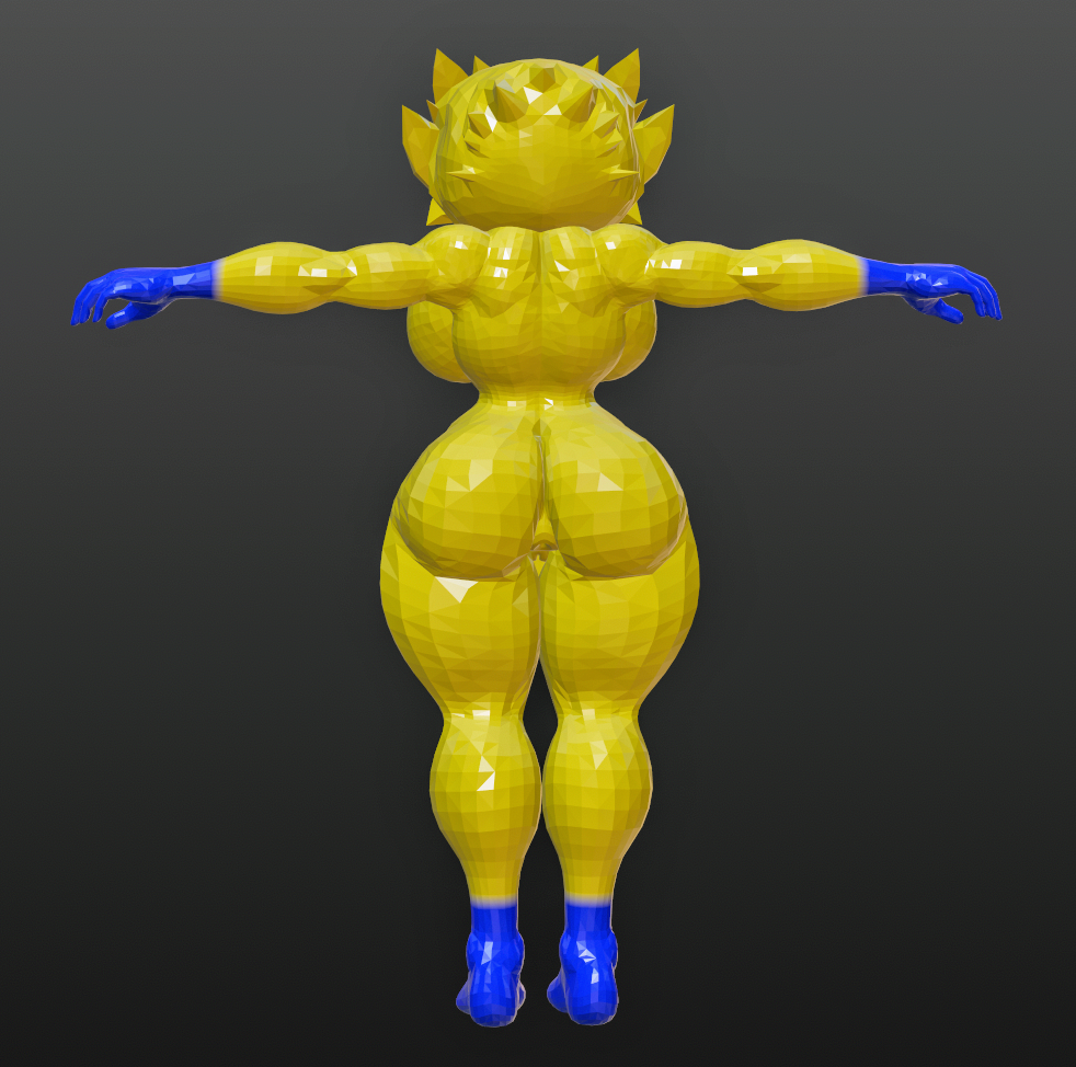 1girls 3d 3d_model back_view backboob big_ass black_background blue_nipples breasts colored_skin full_body joltik kabalmystic large_breasts muscular nintendo outstretched_arms pokémon_(species) pokemon ryanprisma3d simple_background solo spread_arms standing testicles thick_thighs wide_hips yellow_skin