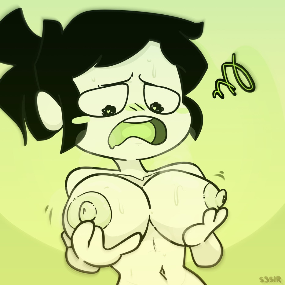 black hair, breast grab, breasts, female, grope, nude, perla (scribblejuice), scribblejuice, slobbyslapper, sssir, sssir8, youtube, youtuber