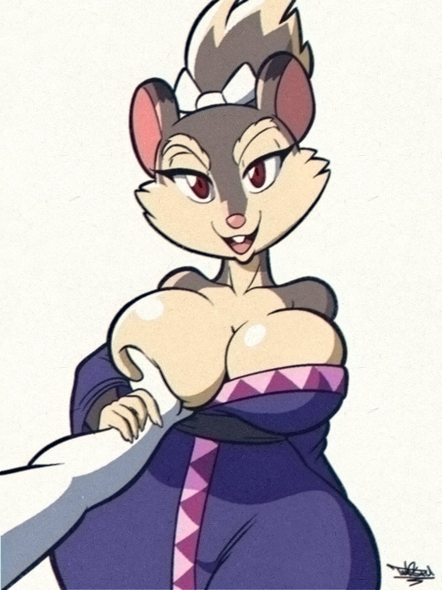 anthro anthro_only breasts female guided_breast_grab master_splinter milf mistress_splinter rat rat_tail rodent rule_63 tansau teenage_mutant_ninja_turtles