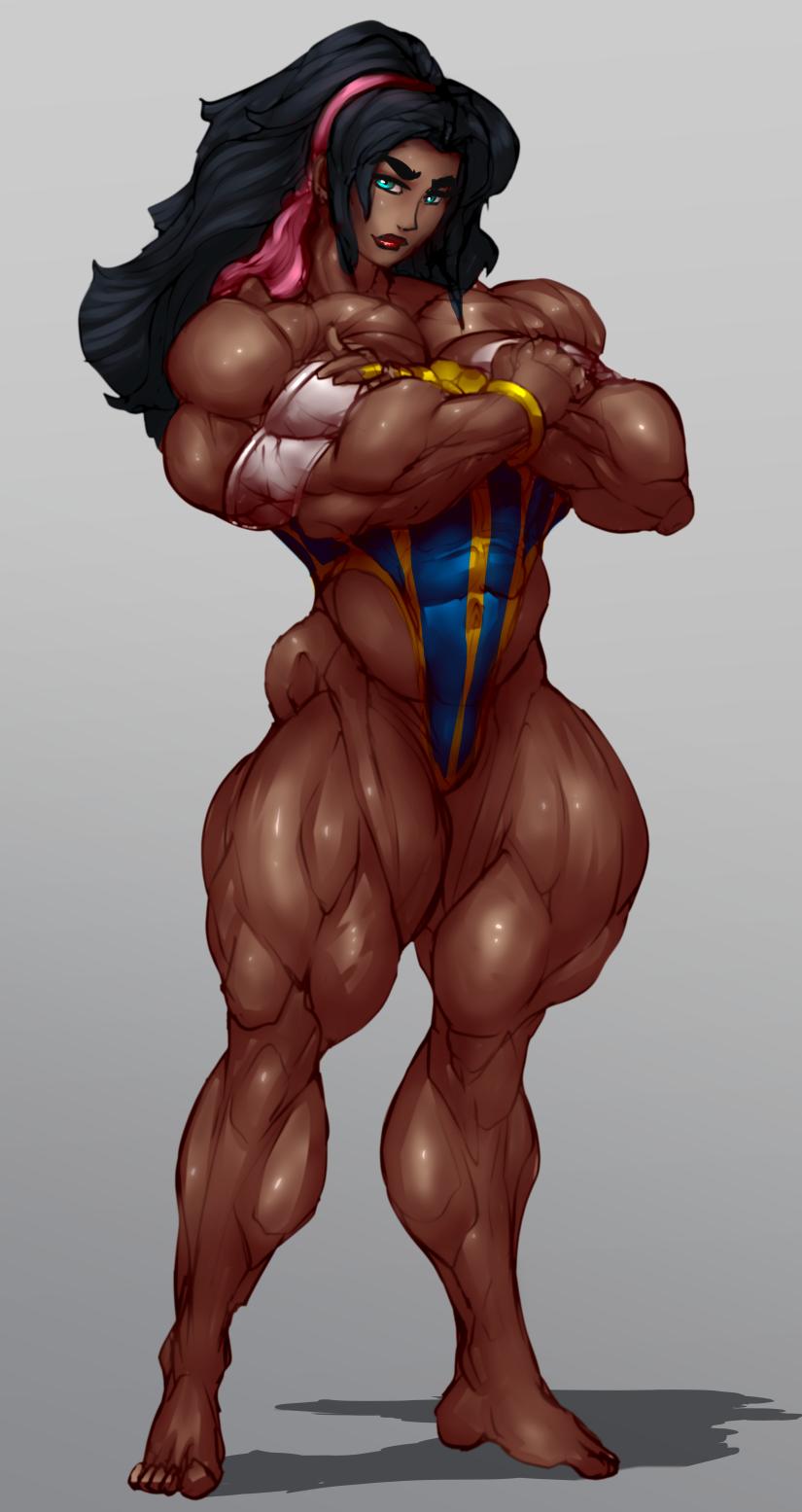 b9tribeca big_muscles crossed_arms dark-skinned_female dark_skin disney esmeralda extreme_muscles green_eyes muscular_female the_hunchback_of_notre_dame