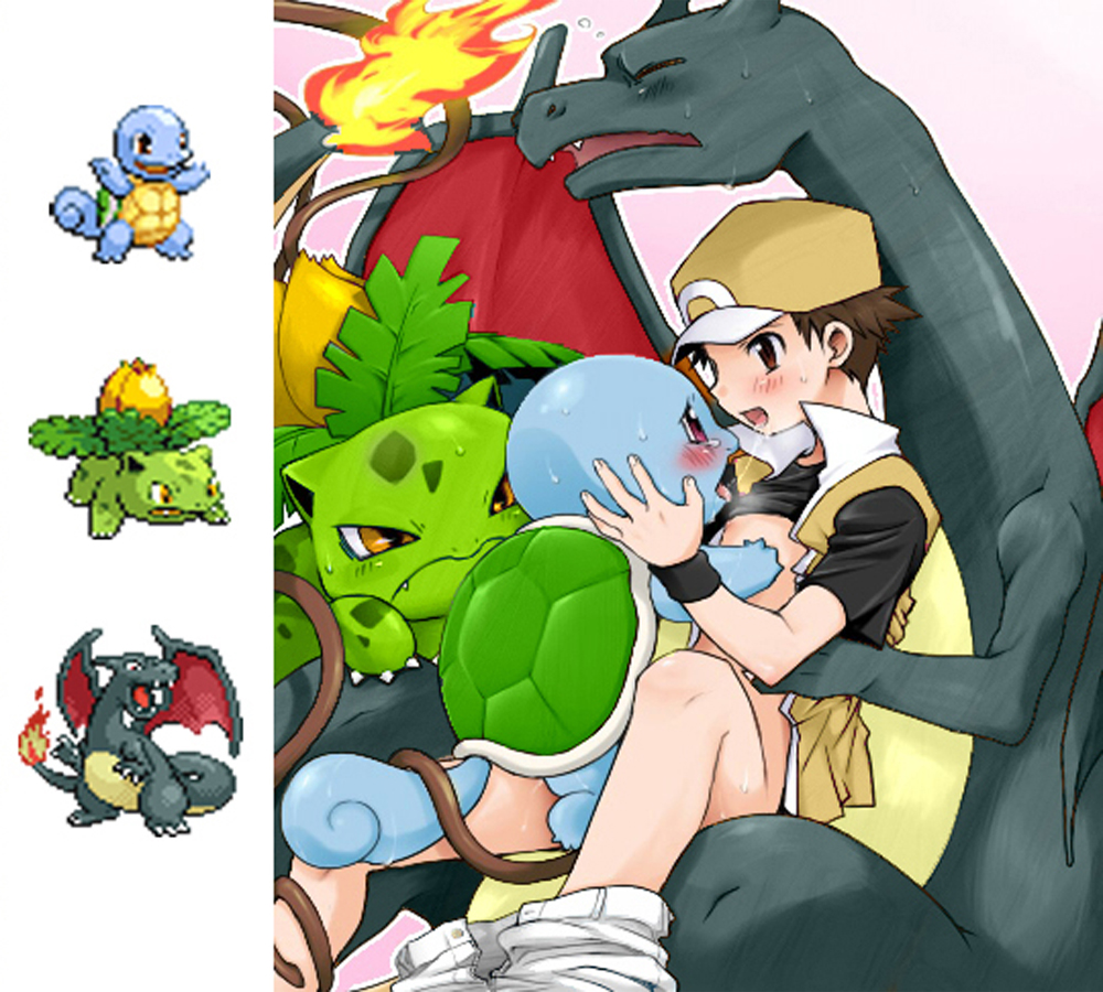 1boy after_kiss agemono anal baseball_cap black_scales blue_skin blush bottomless charizard closed_eyes curled_tail edit green_scales human human_with_monster implied_anal interspecies ivysaur jpeg_artifacts kissing looking_at_another lowres male nintendo pants_around_one_leg pink_background pokémon_(species) pokemon pokemon_(species) pokemon_rgby pokephilia red_(pokemon) red_eyes reptile saliva saliva_string saliva_trail shiny_charizard shiny_ivysaur shiny_pokemon shiny_squirtle shirt_lift sitting sitting_on_lap smile squirtle super_smash_bros. tentacle tentacle_in_anus tentacle_on_male video_games white_outline yaoi yellow_scales zoophilia