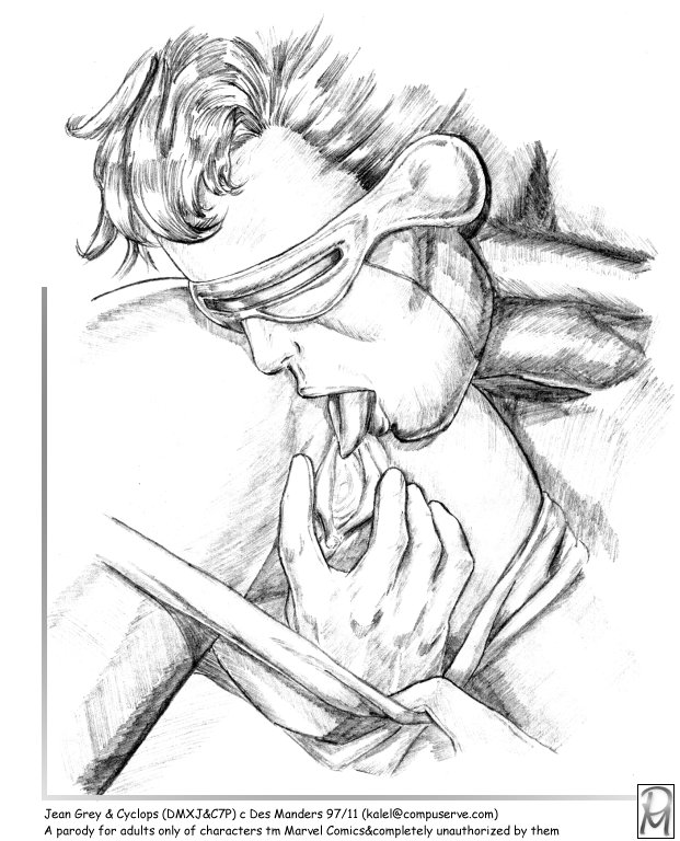 1990s 1997 20th_century cyclops_(x-men) des_manders jean_grey marvel monochrome scott_summers straight_hair x-men