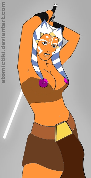 1girls ahsoka_tano atomictiki clone_wars female female_only jedi jedi_padawan lightsaber solo star_wars tagme text the_clone_wars:_season_one togruta white_lightsaber