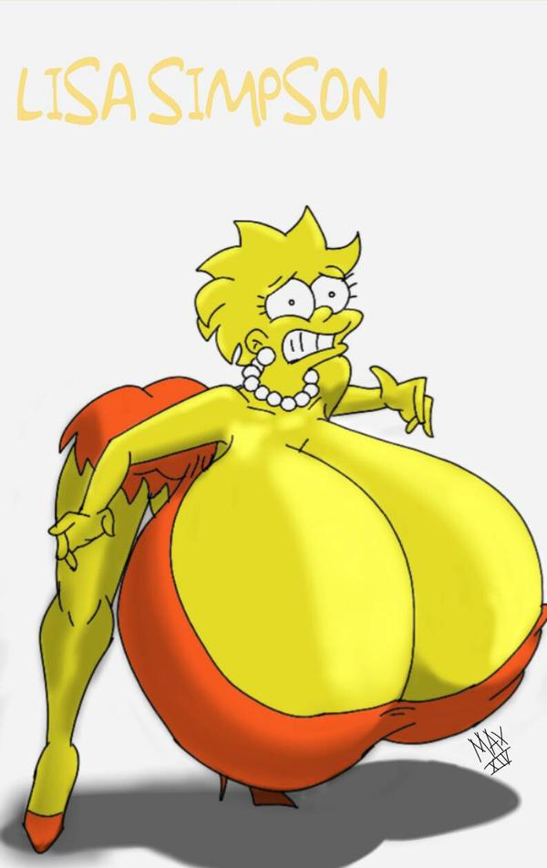 aged_up alternate_breast_size ass breasts cleavage cleavage_overflow dress fox heavy_breasts heels huge_breasts hyper hyper_breasts lisa_simpson maxtlat necklace the_simpsons yellow_hair yellow_skin