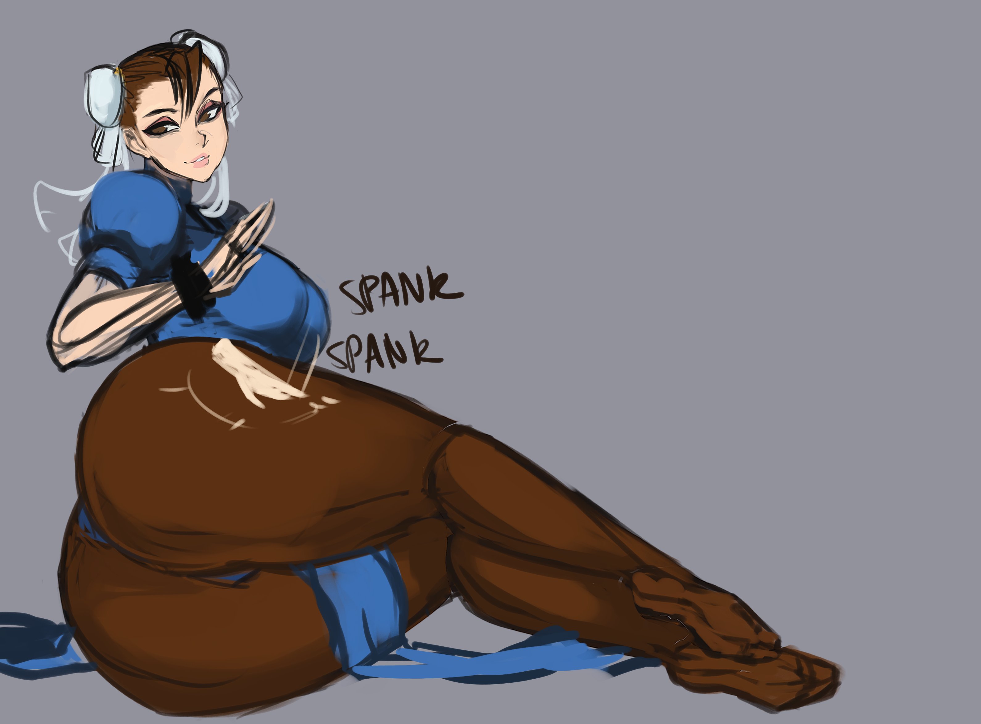1girls, ass, big ass, capcom, chun-li, female, female only, fully clothed, huge ass, live for the funk, pantyhose, solo, street fighter, thick thighs, wide hips