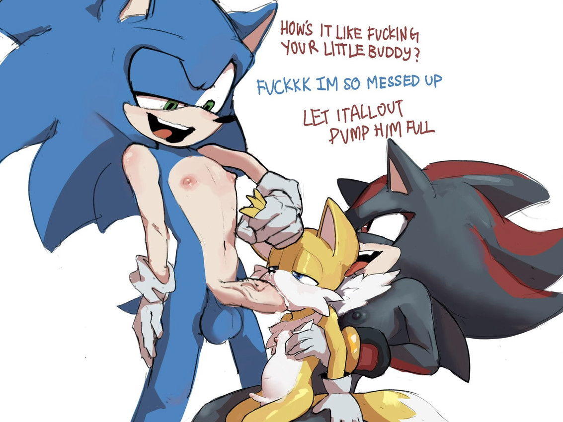anitwenty, anthro, anthro on anthro, cub, male, male cub, male only, sega, shadow the hedgehog, sonic (series), sonic the hedgehog, sonic the hedgehog (series), tagme, tails the fox, yaoi
