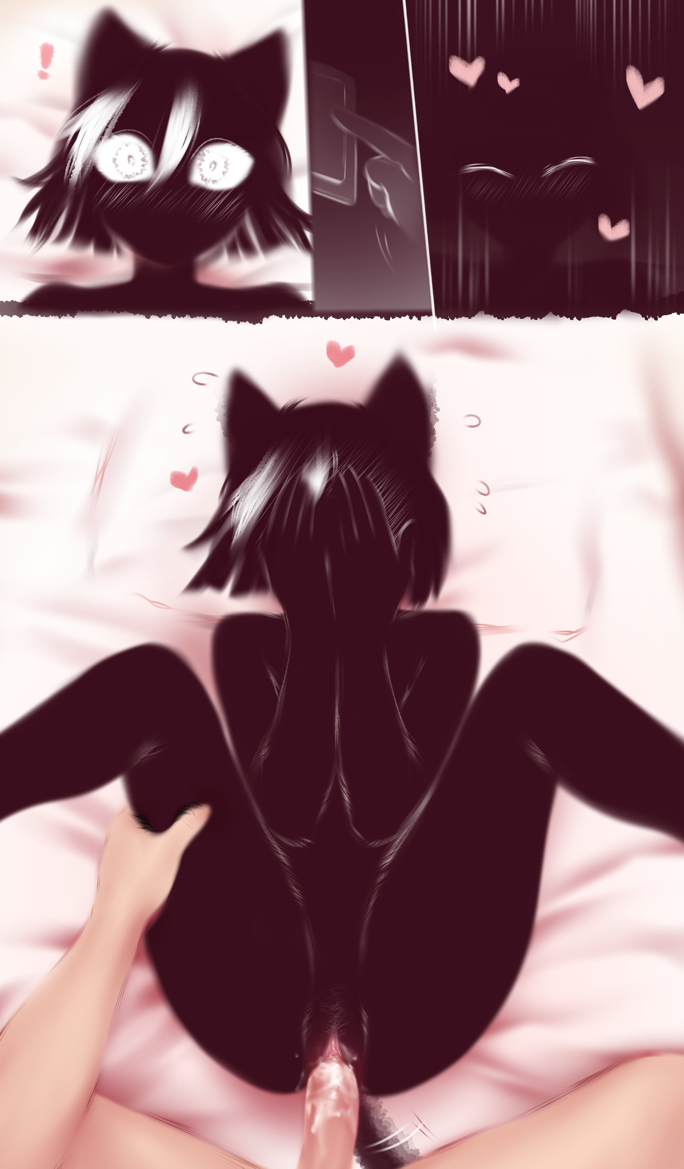 1boy1girl, cat ears, cat tail, catgirl, first porn of character, kamoku dakedo mechakucha nori no ii kuroneko-chan, kuroi kuroneko, penis, pussy, shpo, tagme, vaginal sex