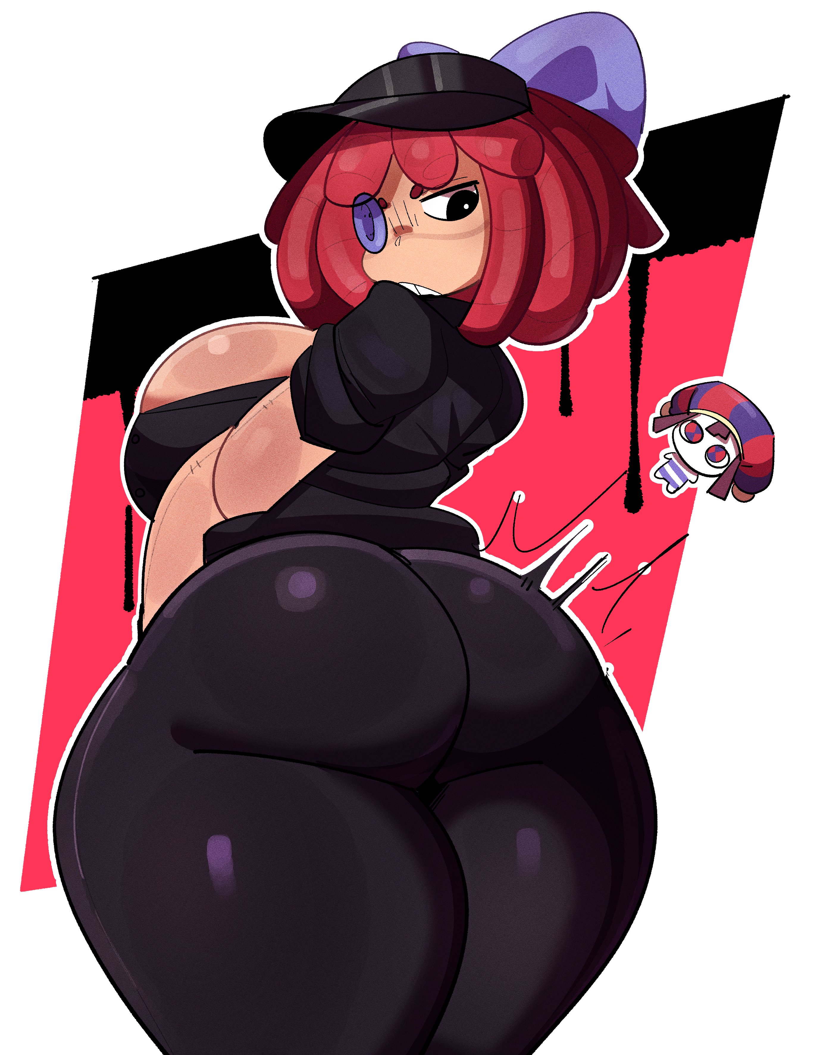 2girls, ass, ass focus, breasts, drunk or something ragatha (the amazing digital circus), female, female focus, female only, huge ass, large ass, large breasts, looking back, majora31, majora317840, majoralol2, pomni (the amazing digital circus), ragatha (the amazing digital circus), the amazing digital circus, thick thighs, thighs, wide hips