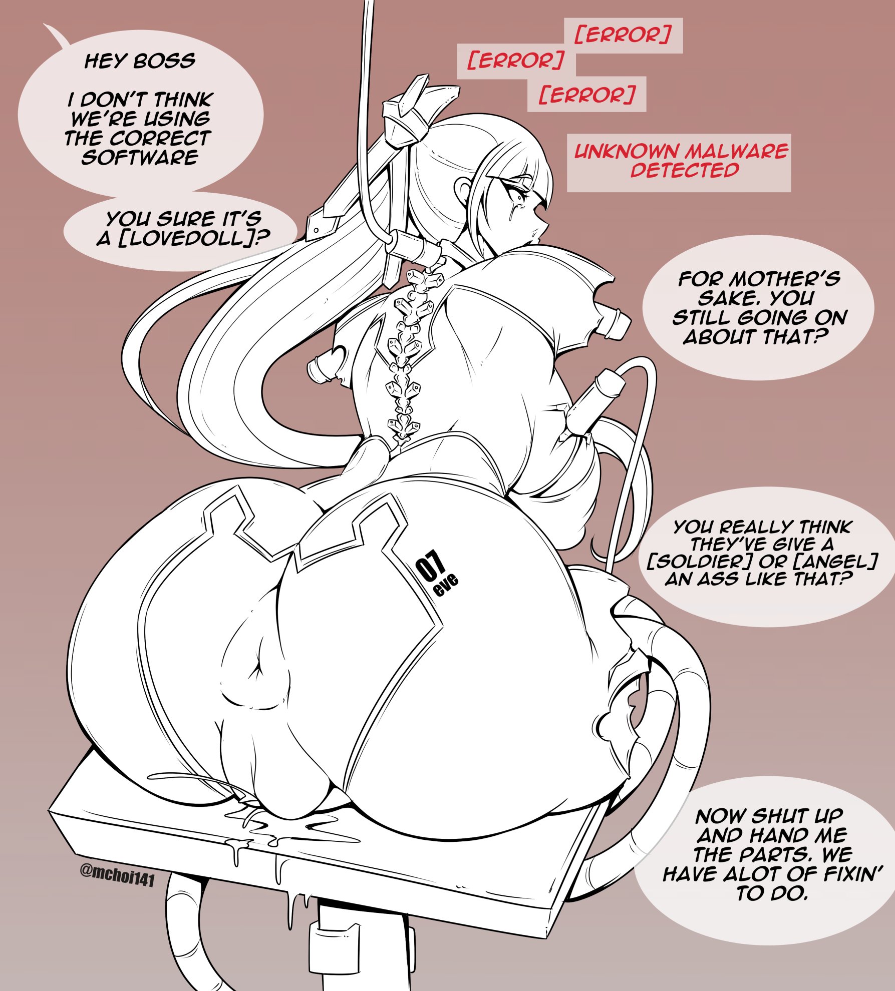 amputee, anal access, ass exposed, black and white, bodysuit, brain drain, crying, cumming, eve (stellar blade), hacking, living sex toy, love doll, mchoi141, mind break, mind control, orgasm, pussy exposed, quadruple amputee, reprogramming, sex toy, skin suit (stellar blade), skin tight, stellar blade, tech control, tight clothes, tight clothing, wet, wet pussy, wires