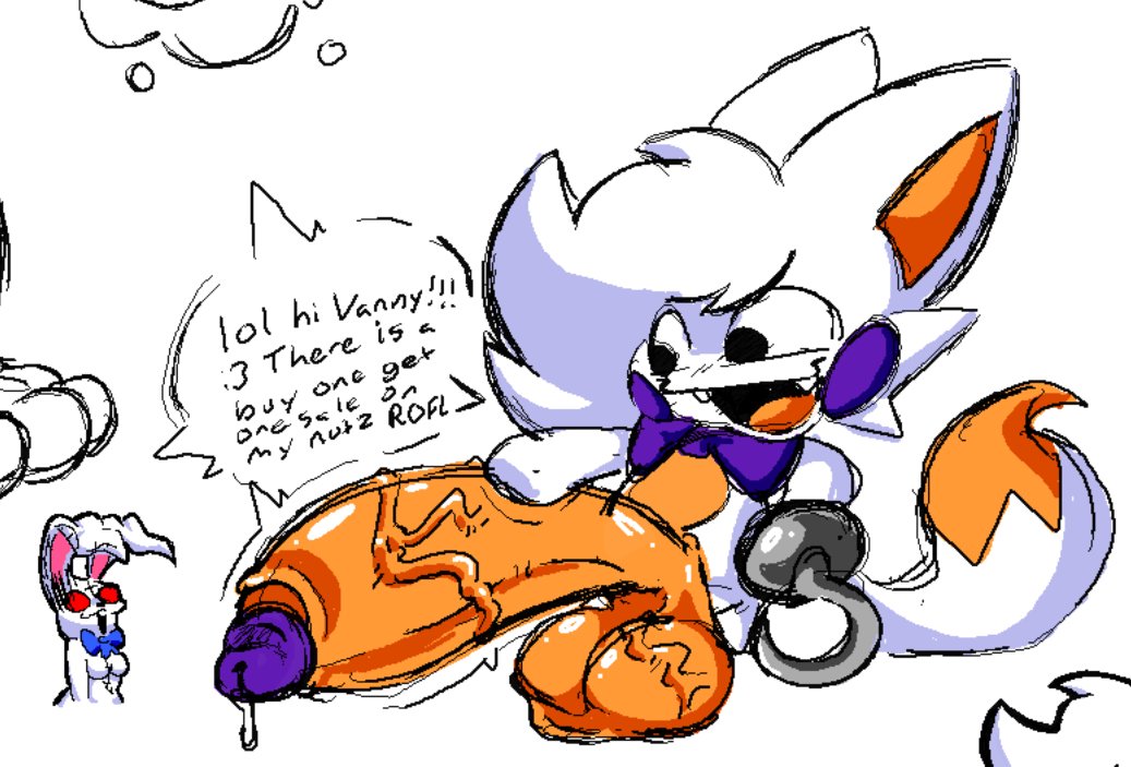 anthro, dialogue, diamonddumpplus, five nights at freddy's, five nights at frickbears, five nights at frickbears 3, futanari, hook hand, human, lolbit (fnaf), lolbit (frickbears), small but hung, straight, tagme, vannabelle (frickbears 3), vanny (fnaf), vanny (frickbears)