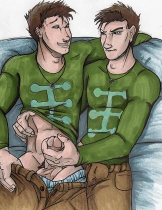 2boys gay handjob jamie_madrox male male_only marvel marvel_comics multiple_males multiple_man selfcest straight_hair tagme x-factor x-men yaoi