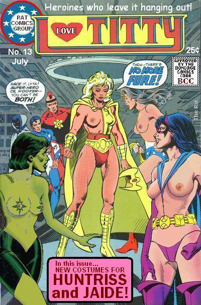 2d 4girls alias_the_rat big_breasts blue_cape boots breast_tattoo breasts cape comic_cover curvy_female dc dc_comics dialogue domino_mask edit elbow_gloves english_text fake_cover fury_(dc) green-skinned_female green_body green_hair green_skin helena_wayne huntress_(dc) infinity_inc jade_(dc) july long_hair mask medium_breasts mohawk multiple_boys multiple_girls nipples obsidian_(character) obsidian_(dc) official_art one_breast_out price red_hair short_hair speech_bubble standing tagme text third-party_edit thong todd_rice topless_female wonder_woman wonder_woman_(series) yellow_boots yellow_cape