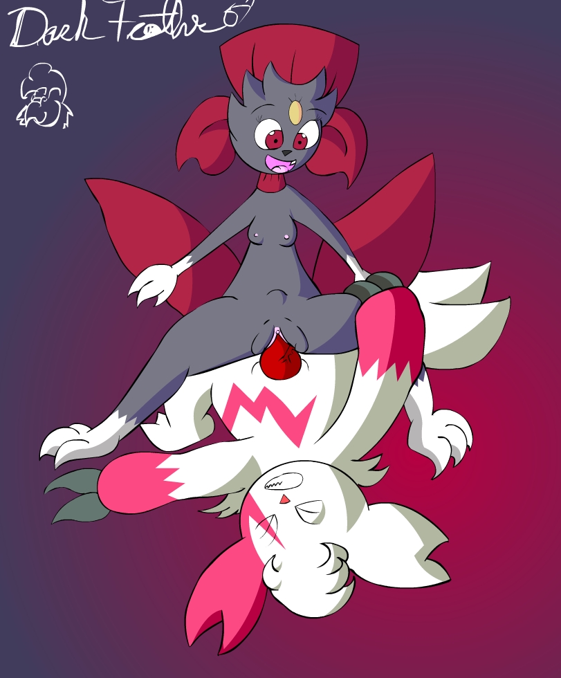 anthro avianpictures dark_feather female interspecies male nude penis pokémon_(species) pokemon pokemon_(species) pussy sex straight tagme weavile zangoose