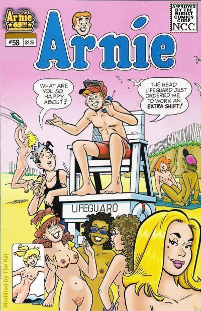 2boys 6+girls 8girls alias_the_rat archie_andrews archie_comics betty_cooper blonde_hair dark-skinned_female dark_skin female human jughead_jones lifeguard multiple_boys multiple_girls nude