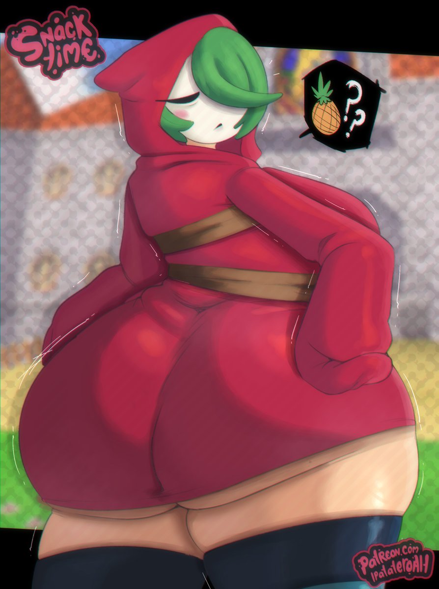 1girls, ass, big, big ass, big breasts, breasts, fat ass, female, green hair, huge ass, liki, mario (series), patatero69, shy gal, toastysnacktime