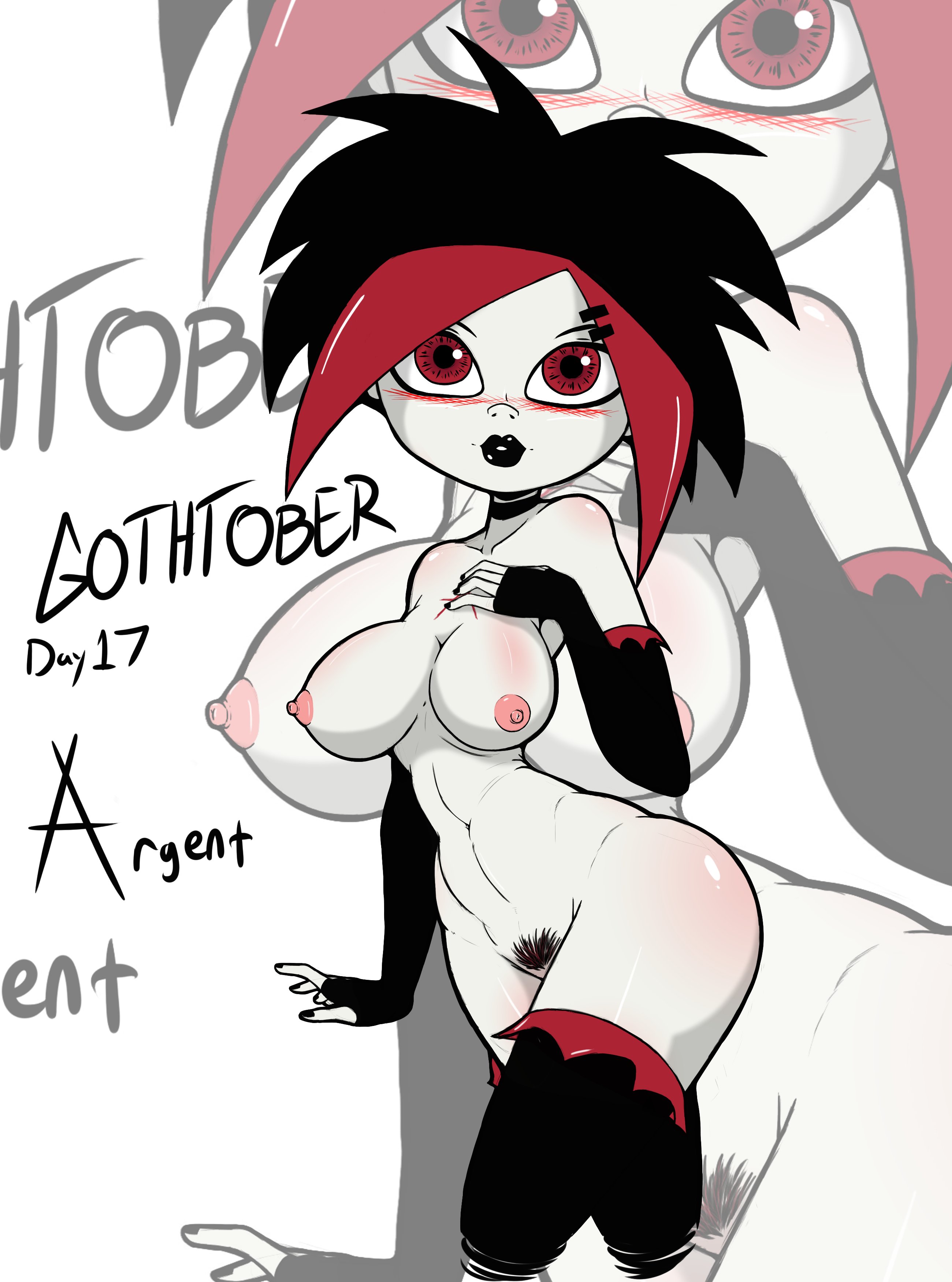 1girls, 2019, argent (dc), black hair, black lipstick, black pubic hair, breasts, busty, colored, dc, dc comics, edit, female, female focus, female only, goth, goth girl, gothtober, hourglass figure, light skin, light-skinned female, metahuman, nude, nude female, nudity, pale skin, pale-skinned female, pinup, pinup pose, pose, posing, red eyes, risenhentaidemon, slashysmiley, solo, superheroine, tagme, teen titans, wide hips