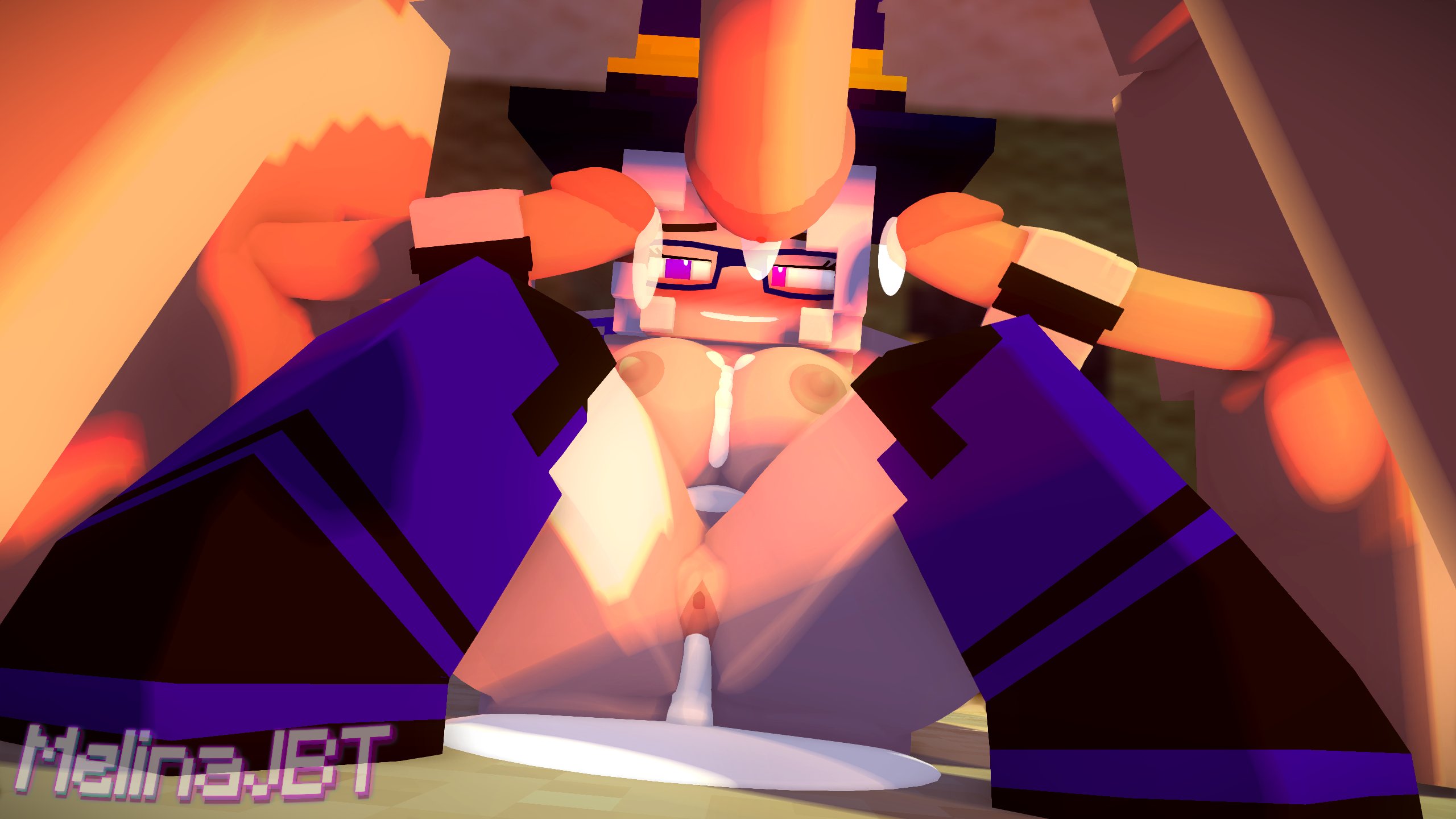 1girls, 3boys, 3d, 4some, big breasts, breasts, cum, cum in pussy, cum inside, cum on breasts, female, foursome, glasses, handjob, human, male, melanie thompson (melinajbt), melinajbt, mine-imator, minecraft, nude, outdoors, pussy, spread legs, tagme