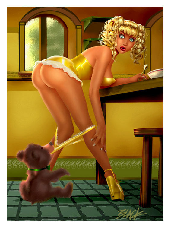 1girls anus ass baby_bear blonde_hair blue_eyes dat_ass deacon_black female goldilocks goldilocks_and_the_three_bears high_heels tagme