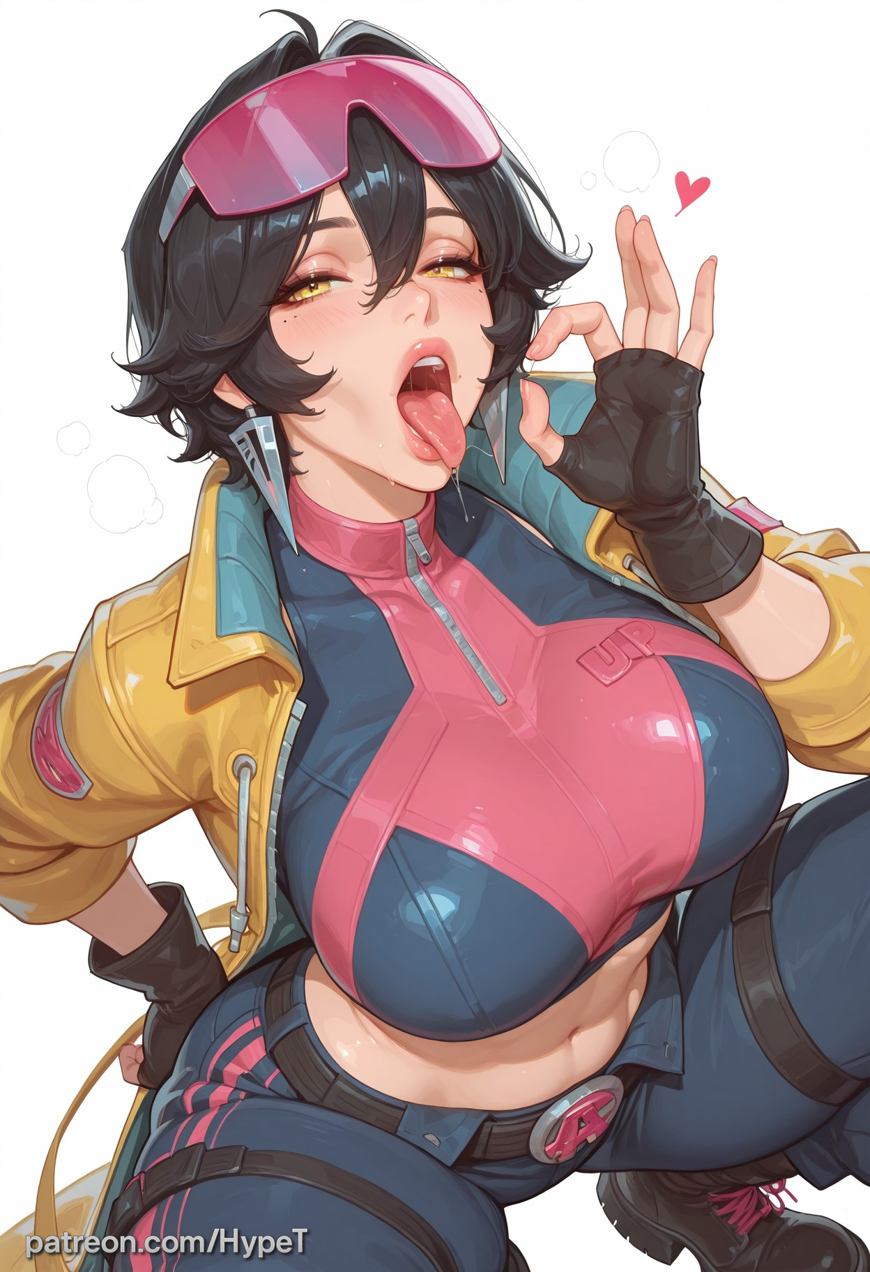 ai generated, alternate version at source, asian, asian female, big ass, big butt, big hips, black hair, breasts, child bearing hips, curvy, curvy body, curvy female, curvy figure, fellatio gesture, female, hips wider than shoulders, huge ass, hypet, jubilee, jubilee (marvel rivals), marvel, marvel rivals, medium breasts, shiny, shiny skin, short hair, simple background, steam, steaming body, superheroine, tagme, thick, thick ass, thick hips, thick legs, thick thighs, thighs, tomboy, white background, wide hips, x-men, young