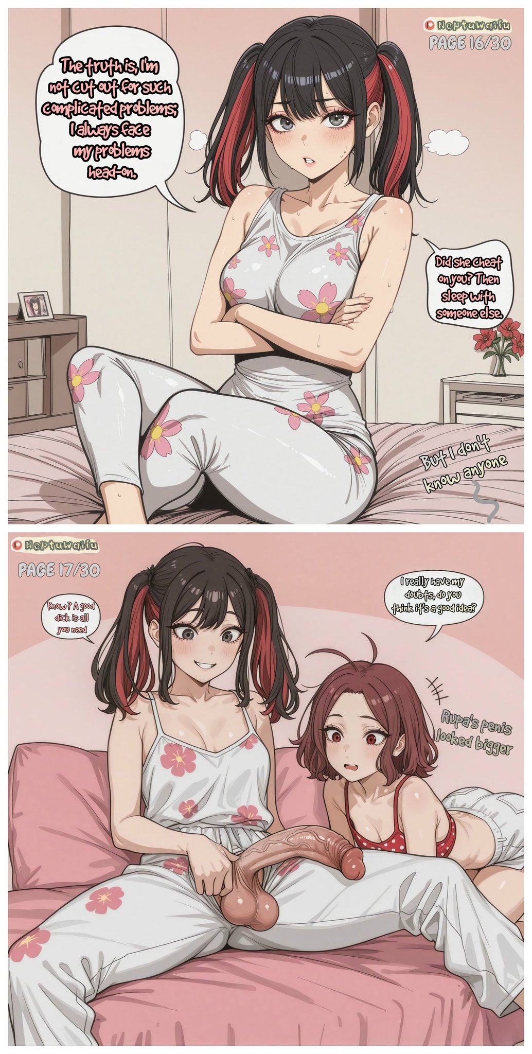 ai_assisted ai_generated big_ass big_balls big_breasts big_penis ebizuka_tomo futa_on_female futanari girls_band_cry marin_kitagawa my_dress_up_darling neptuwaifu rupa_(girls_band_cry) sono_bisque_doll_wa_koi_wo_suru sugaya_nowa