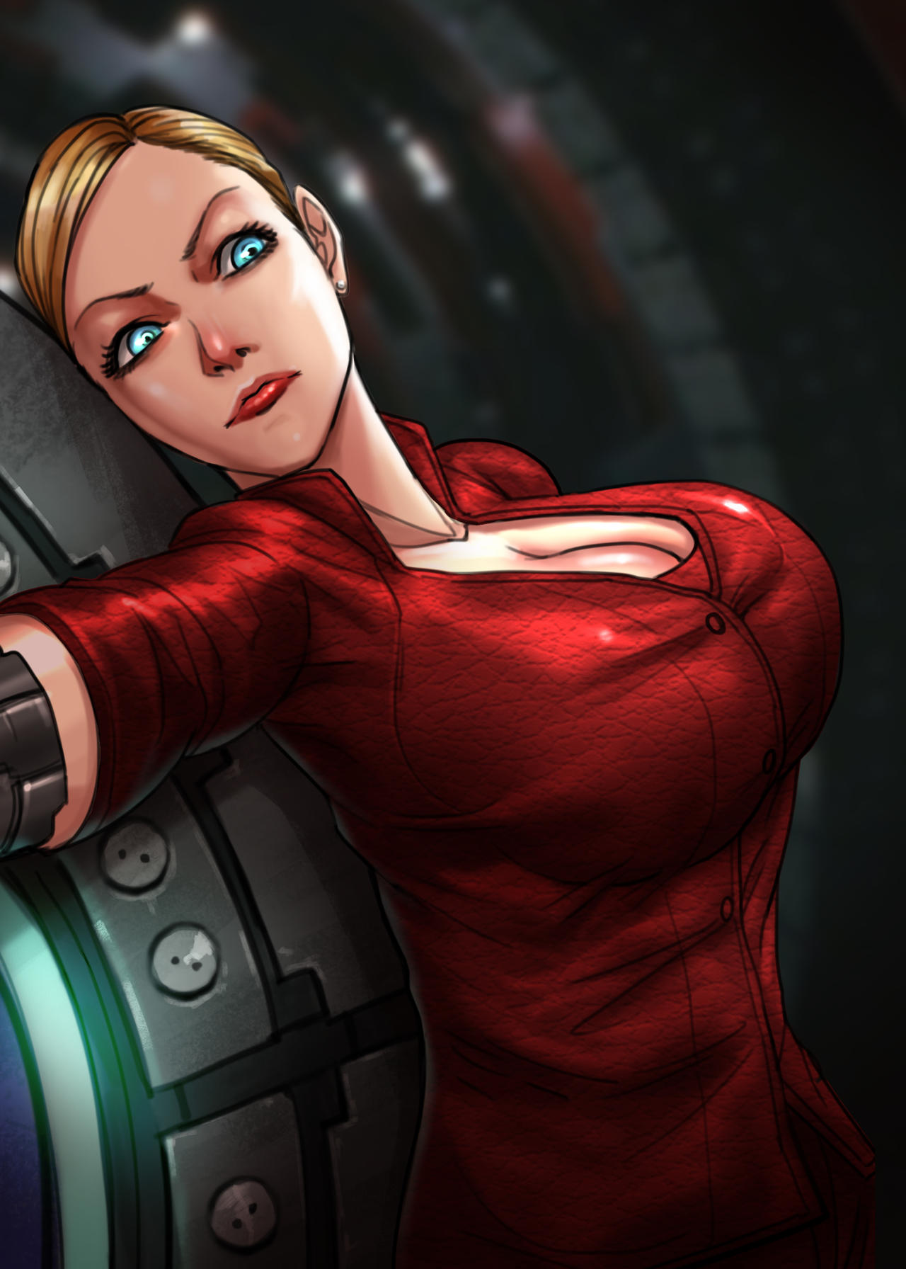 1girls alternate_version_available android artist_name athletic athletic_female big_breasts blonde_hair blue_eyes breasts busty cleavage curvaceous curvy cyborg female fit fit_female gynoid hips huge_breasts large_breasts legs light-skinned_female lips machine robot robot_girl t-x terminator terminator_3:_rise_of_the_machines thick thick_legs thick_thighs thighs top_heavy tora_tora upper_body voluptuous wide_hips