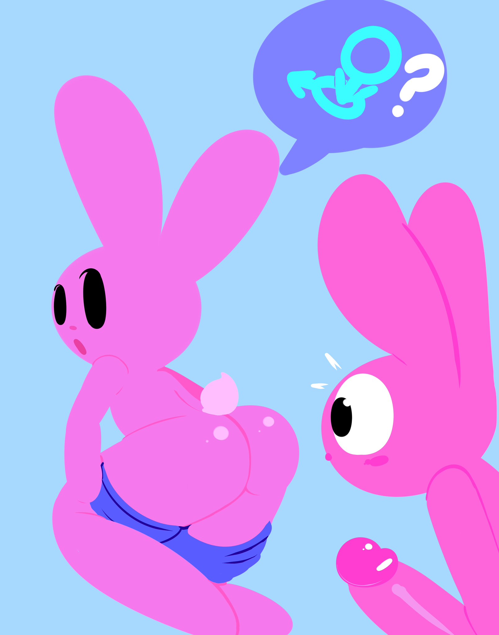 2boys, anthro, ass, ass focus, erection, furry, gay, imminent sex, lagomorph, male, male only, mark m, rabbit, tagme, undressing