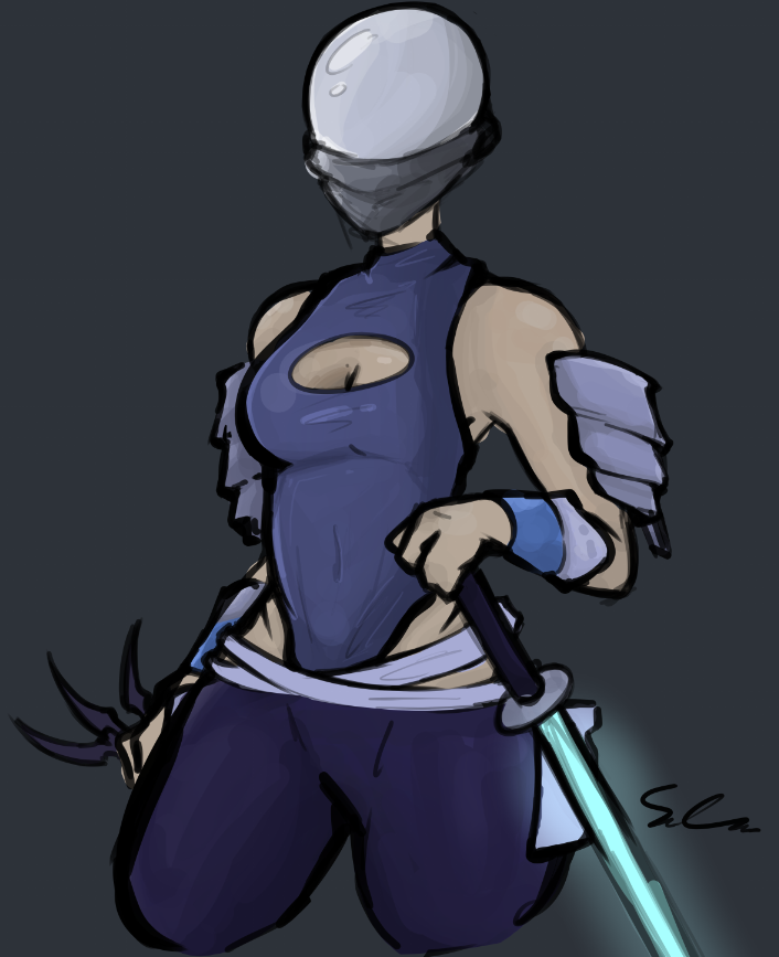 armor breasts clothed clothing female female_only genderbend genderswap helmet male_to_female mercenary_(risk_of_rain) risk_of_rain risk_of_rain_2 rule_63 sword track_pants white_skin