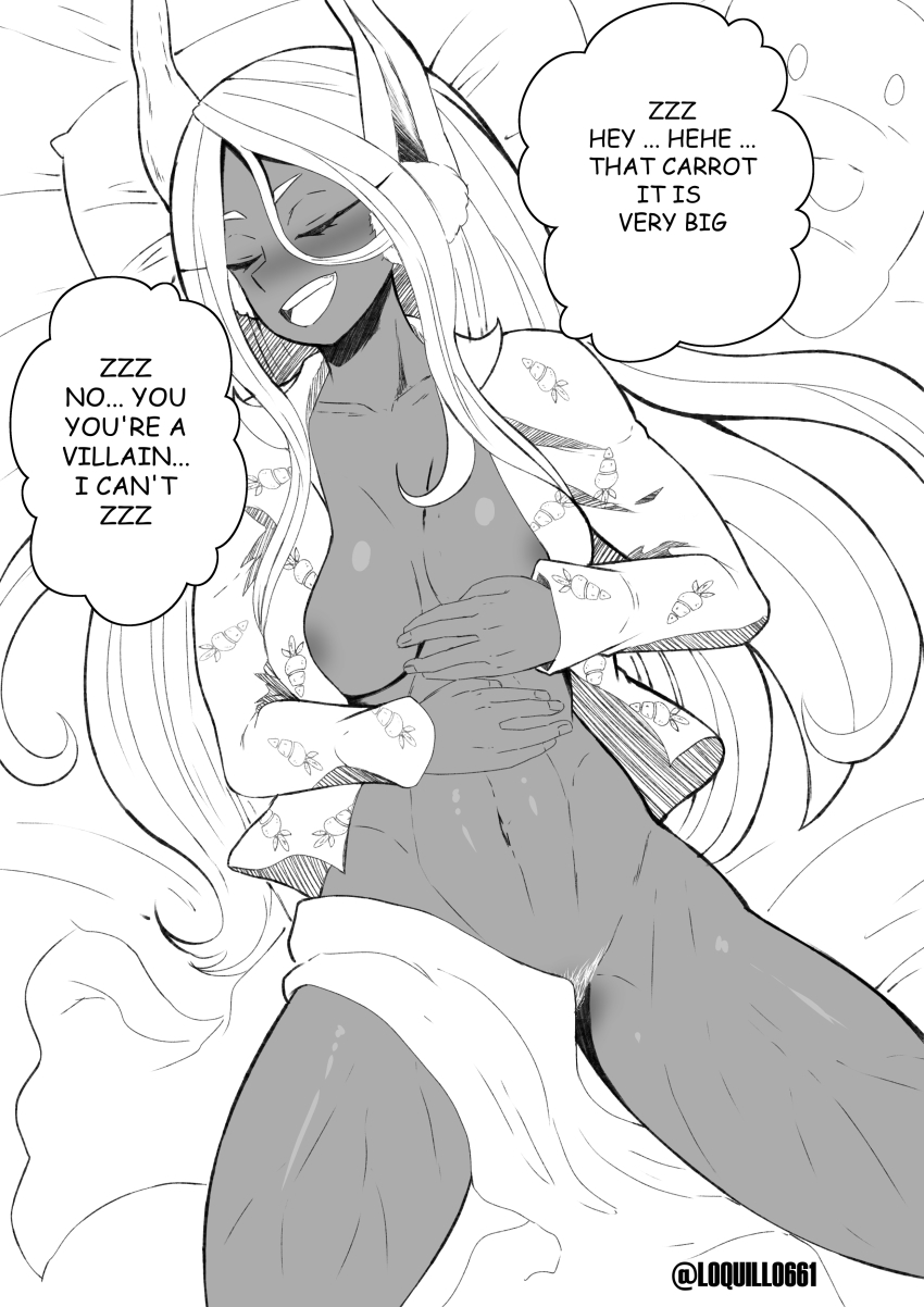 female, miruko, my hero academia, pussy, rumi usagiyama, sleeping