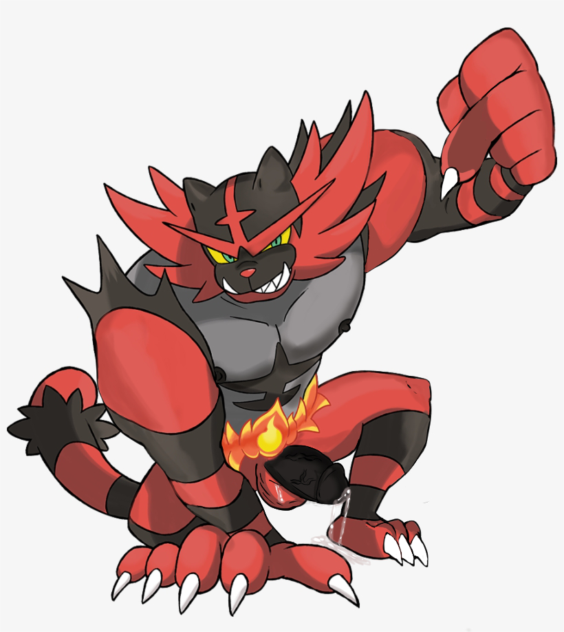 anthro bodily_fluids cum genital_fluids incineroar male male_only muscular muscular_male nintendo pokémon_(species) pokemon san_jaguar solo solo_male video_games