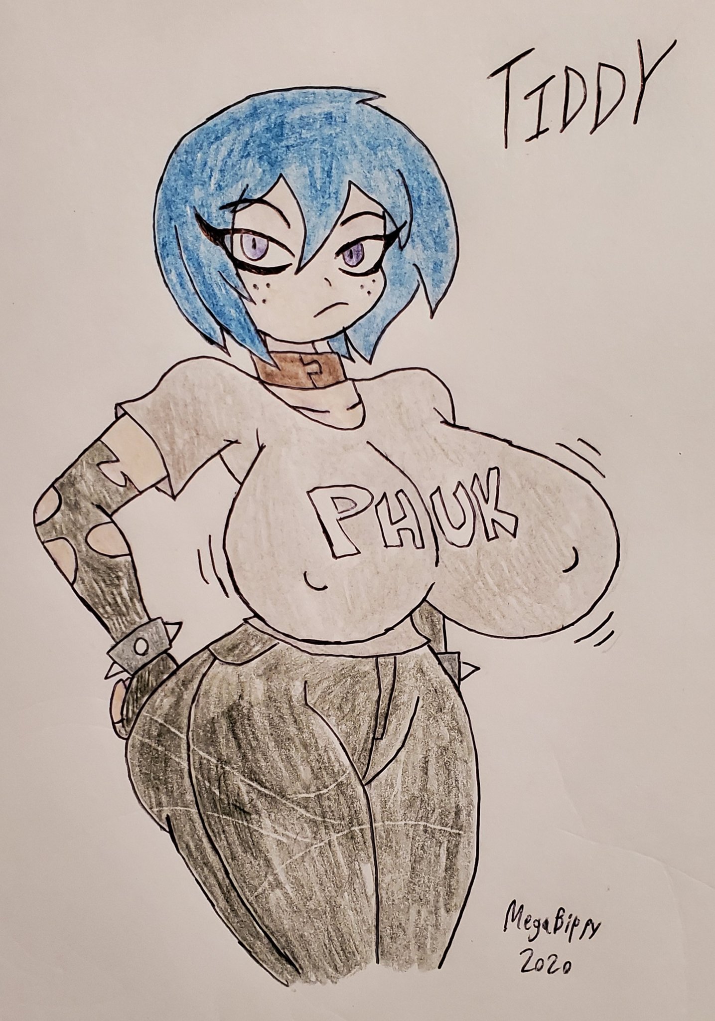 1girls, ass, big ass, big breasts, breasts, female, goth, megabippy, tagme, tiddy (megabippy), toon