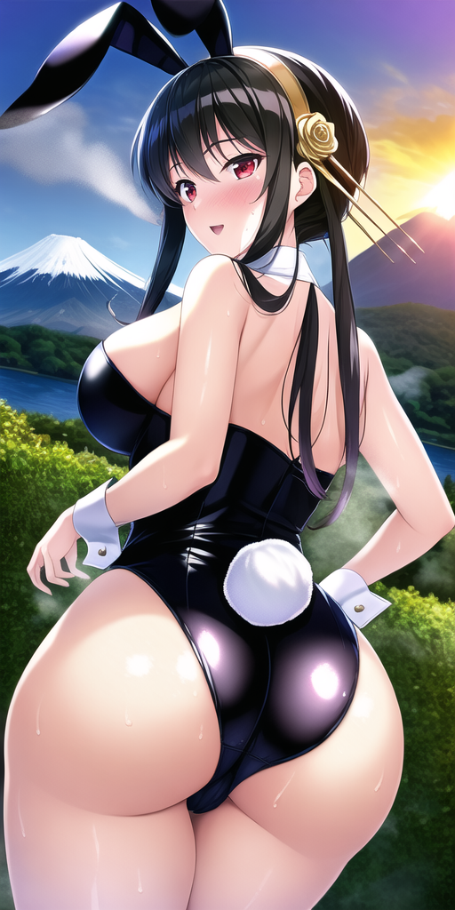 1girls ai_generated alternate_costume anime ass_focus back_view backside bad_hands big_ass big_boobs big_breasts big_butt black_hair black_hair_female bunny_costume bunny_ears bunny_girl bunny_tail bunnysuit cuffs_(clothing) female female_only human large_ass large_butt latex mountain mountainous_horizon nai_diffusion outside red_eyes shiny_clothes short_hair sidelocks sole_female solo solo_female solo_focus spy_x_family stable_diffusion thick tight_clothing white_skin yor_briar