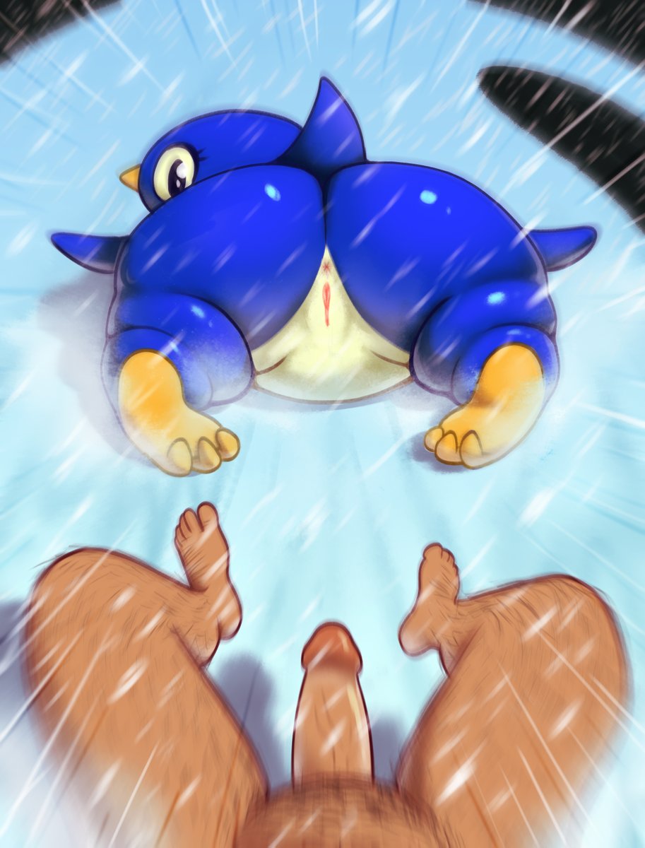 anthro, imminent rape, imminent sex, mario (series), penguin, penguin (mario), pov, super mario 64