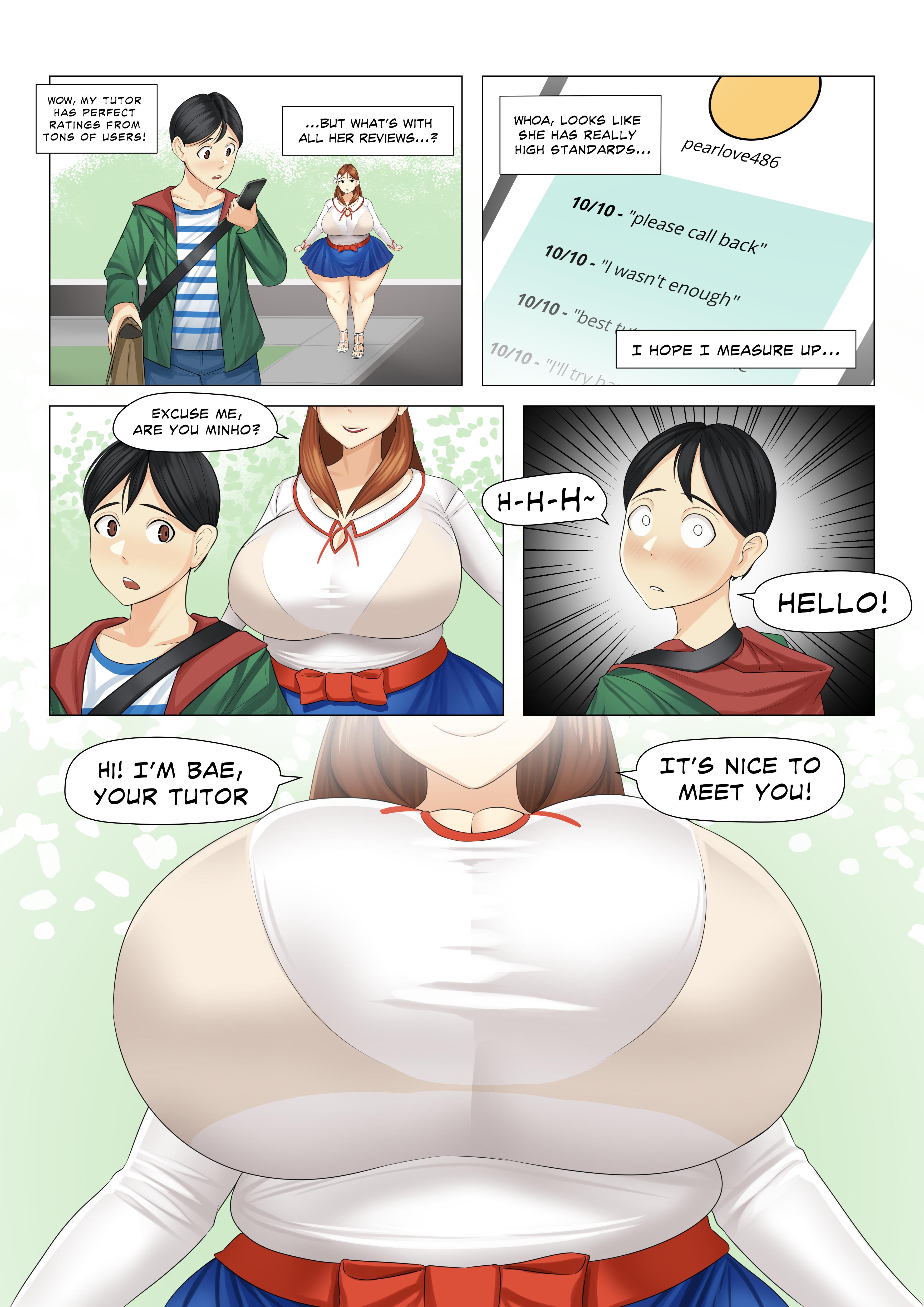 1boy, 1girls, ass, bae (toroboro), big ass, big breasts, big butt, breasts, comic, english text, female, huge ass, huge breasts, male, text, toroboro