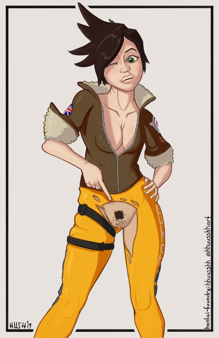 1girls female female_only hhuusshh overwatch pubic_hair solo tagme tracer