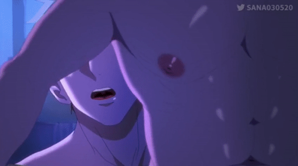 anal, anal sex, animated, bouncing pecs, gay, goblin cave, male, male only, nagi (goblin cave), nipples, pecs, pleasure face, power bottom, riding, sana (artist), yaoi