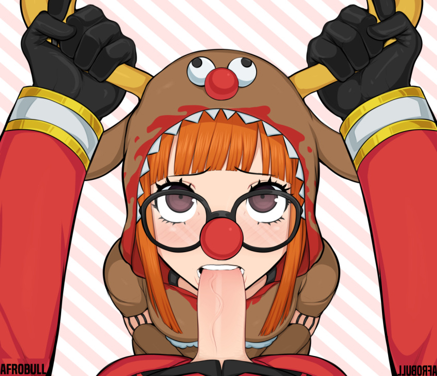 1boy 1boy1girl 1girls 2d afrobull atlus big_penis bite blowjob clothed clothed_female clothed_male clothed_sex cock colored dick dominant_male edit faceless_male fellatio female female_focus fully_clothed glasses light-skinned_male looking_at_viewer male male_pov nsfw oral penis penis_biting persona persona_5 photo pov sakura_futaba straight submissive_female tagme teeth teeth_showing