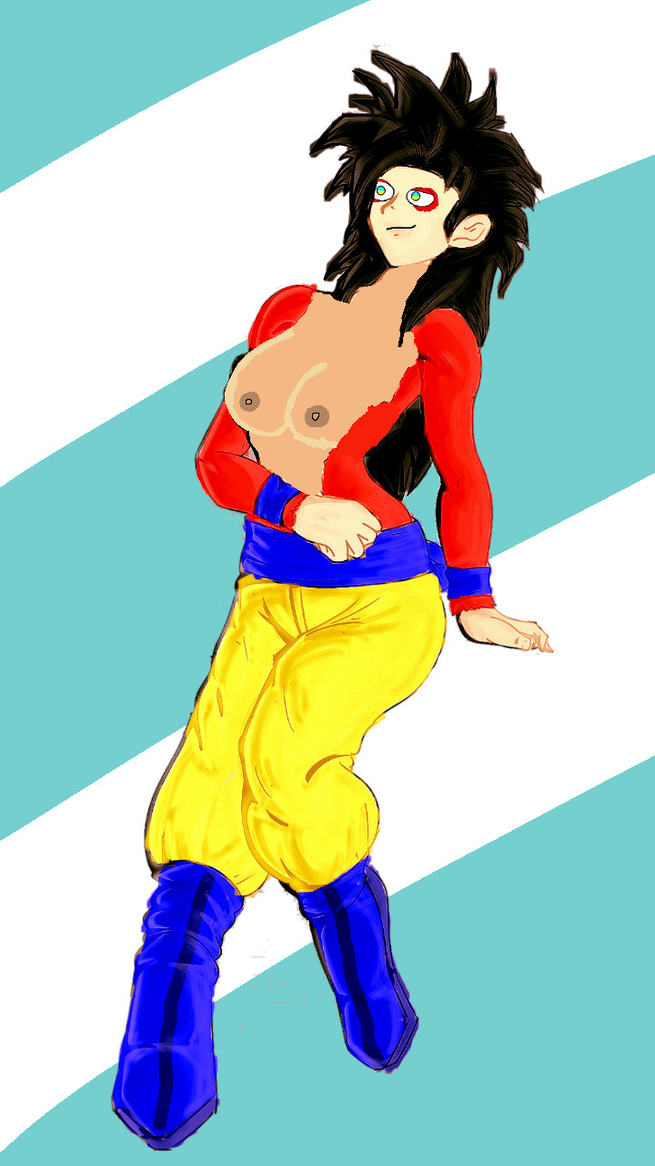 1girls dragon_ball dragon_ball_xenoverse female female_only hesseyt original_character saiyan solo super_saiyan super_saiyan_4