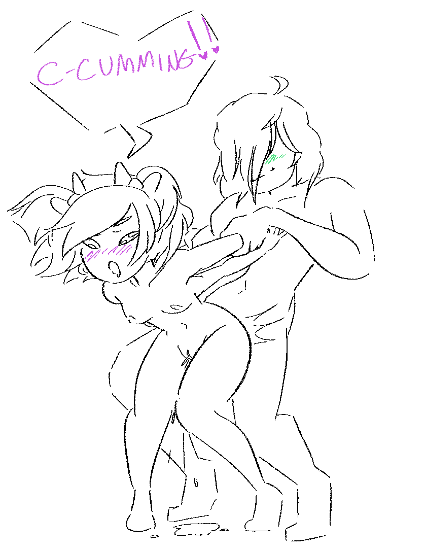 1boy, 1girls, 6 arms, ambiguous penetration, announcing orgasm, areolae, arms behind back, arms held back, bare shoulders, barefoot, bent over, blush, bottomless, breasts, completely nude, cum, curvy, cute, dialogue, drooling, female, female ejaculation, female orgasm, from behind, full body, grabbing from behind, hair up, hairbow, hairless pussy, half-closed eyes, hanging breasts, happy, happy sex, heart, human, interspecies, knees together feet apart, leaning forward, line art, looking pleasured, male, medium breasts, messy hair, monster, monster girl, muffet, multi arm, multi eye, multi limb, navel, nipples, no bra, no panties, nose blush, nude, open mouth, orgasm, original character, pigtails, pleasure face, pussy, pussy ejaculation, pussy juice, pussy juice drip, pussy juice puddle, restrained, shaved pussy, short hair, small breasts, smaller female, smile, speech bubble, spider, spider girl, squirting, standing, standing sex, straight, stuttering, thexoplasm, thick thighs, thrusting, tied hair, tiptoes, topless, twintails, uncensored, undertale, vagina, white background, wholesome, wide hips