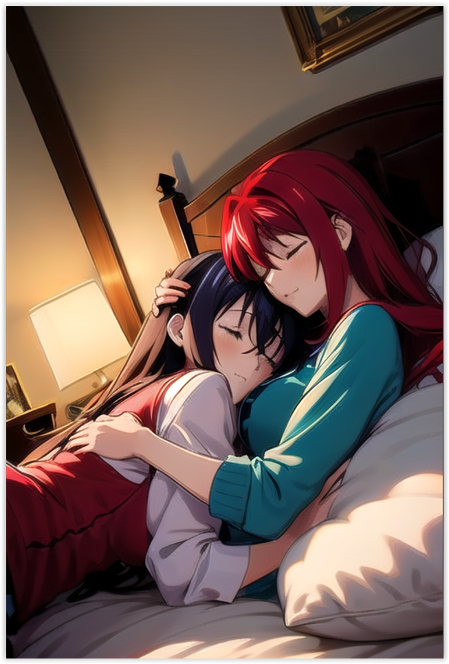 2females 2girls 2women ai_generated akeno_himejima girl_on_girl high_school_dxd lesbian_couple lovers rias_gremory sapphic yuri yuri yuri