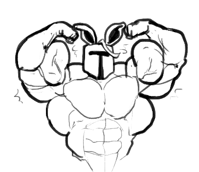 1boy 1male abs armor biceps big_muscles bunny bunny_ears flexing helmet male male_only monochrome muscle muscles muscular muscular_male nude pecs rabbit rg01 rg01_(undertale) ripped-saurian royal_guard_(undertale) royal_guard_1 solo solo_male triceps undertale