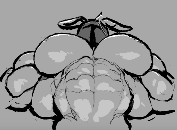 1boy 1male abs armor bara biceps big_muscles big_pecs bunny bunny_ears gay helmet hyper hyper_pecs male male_only monochrome muscle muscles muscular muscular_arms muscular_male nipples pecs rabbit rg01 rg01_(undertale) ripped-saurian royal_guard_(undertale) royal_guard_1 solo solo_male undertale