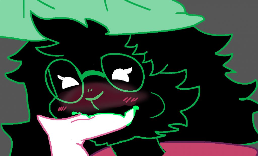 anthro black_fur blowjob blush color colored deltarune fur furry furry_only gay glasses happy_facial happy_sex happy_sub ralsei scarf