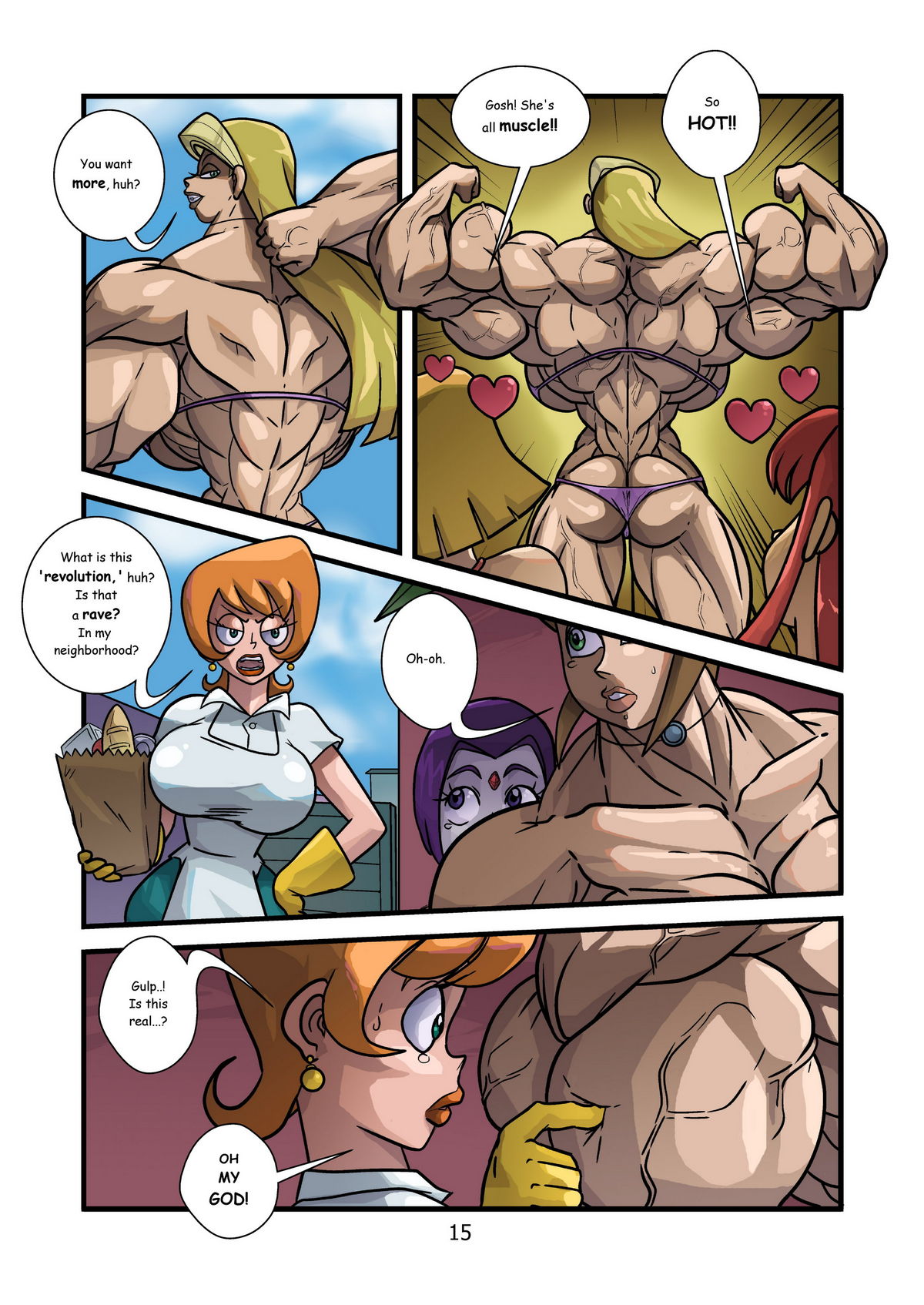 alyson_malitski ass back bikini braceface bulky clover_(totally_spies) comic crossover dc dc_comics dexter's_laboratory dexter's_mom extreme_muscles female female_only flexing grey_skin huge_muscles human hyper_muscles kartoon_warz_#2:_bikini_party milf multiple_females muscle muscles muscular muscular_female orange_hair orange_skin posing raven_(dc) red_hair reddyheart sharon_spitz starfire straight_hair string_bikini teen_titans totally_spies veins